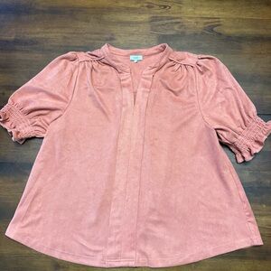Voy Puff Sleeve Blouse in Pink